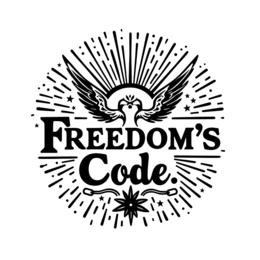 freedom code SVG PNG design with hand-drawn style, bold lettering, an uplifting message