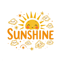 sunshine clouds smiles SVG PNG design with bold lettering