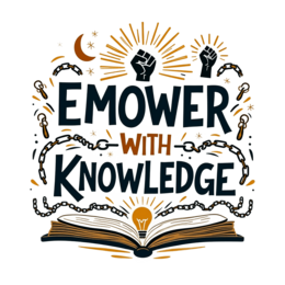 empower knowledge SVG PNG design with bold lettering, an uplifting message