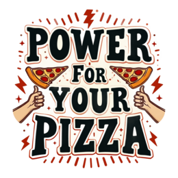 pizza power SVG PNG design with bold lettering