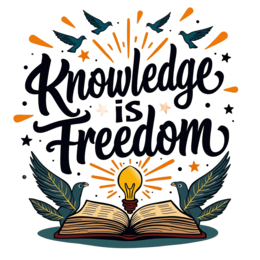quotes knowledge SVG PNG design with bold lettering, an uplifting message