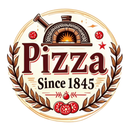 pizza oven handcrafted wreath SVG PNG design with bold lettering, red floral elements