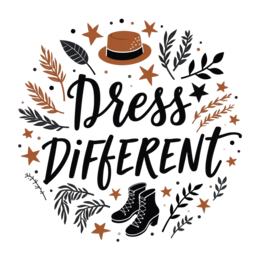 dress different shirt SVG PNG design with bold lettering, black floral elements