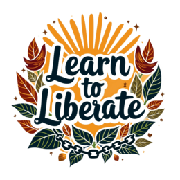 learn liberate shirt SVG PNG design with hand-drawn style, bold lettering, orange and red floral elements