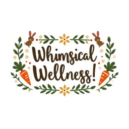whimsical bunnies carrots SVG PNG design with orange and green floral elements