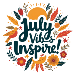 july vibes flowerdesign SVG PNG design with hand-drawn style, bold lettering, floral elements
