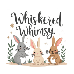 whiskered whimsy bunnies SVG PNG design with hand-drawn style, white and pink floral elements