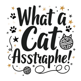 cat funny SVG PNG design with hand-drawn style, bold lettering