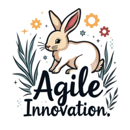 agile innovation rabbit SVG PNG design with bold lettering