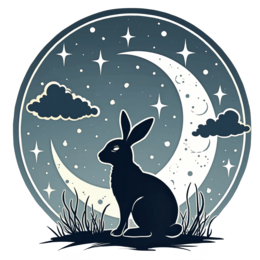 fantasy rabbit moon SVG PNG design