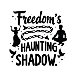 freedom shadow chains SVG PNG design with bold lettering