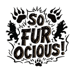 furious paws SVG PNG design with bold lettering