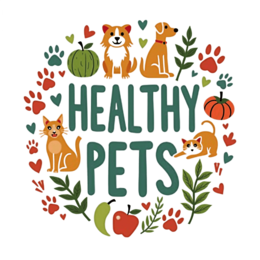 healthypets SVG PNG design with bold lettering, red and green floral elements