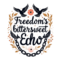 freedom flower SVG PNG design with hand-drawn style, bold lettering, black and white floral elements