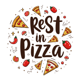 pizza illustration SVG PNG design with bold lettering