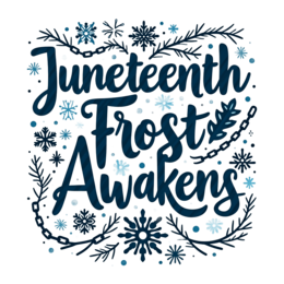 juneteenth frost awakens SVG PNG design with hand-drawn style, bold lettering