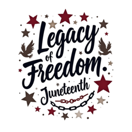 legacy freedom juneteenth SVG PNG design with bold lettering