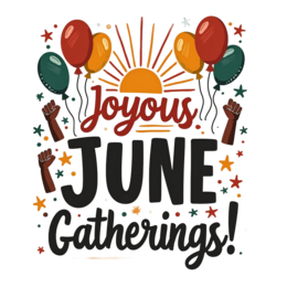 june balloon sun SVG PNG design with bold lettering