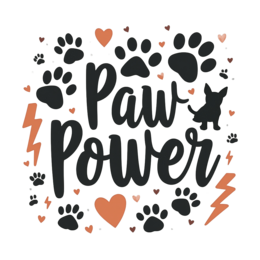 paw power SVG PNG design with bold lettering