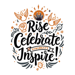 inspiration typography floral SVG PNG design with hand-drawn style, bold lettering, black and white floral elements