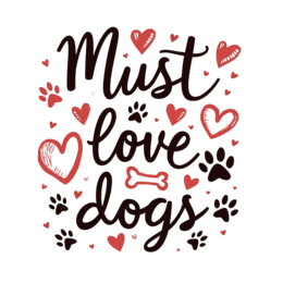 quotes dogs hearts SVG PNG design with hand-drawn style