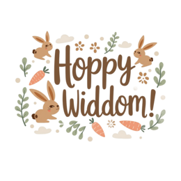 bunnies carrots SVG PNG design with bold lettering, green floral elements