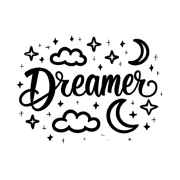 dreamer stars moons SVG PNG design with an uplifting message