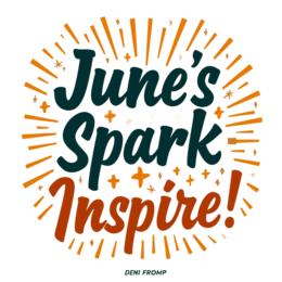 june spark inspire SVG PNG design with bold lettering