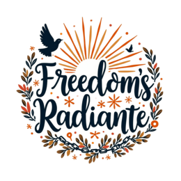 freedom sunrise floral SVG PNG design with floral elements