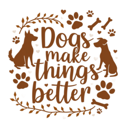 quotes dogs better SVG PNG design with bold lettering