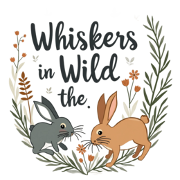 rabbits flora floral SVG PNG design with bold lettering, floral elements