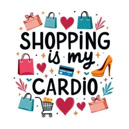 shopping fun shirt SVG PNG design with bold lettering