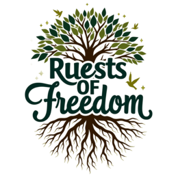 tree freedom SVG PNG design with bold lettering, green floral elements, an uplifting message