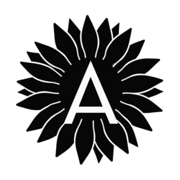 sunflower lettera blackandwhite SVG PNG design with clean design elements, black and white floral elements