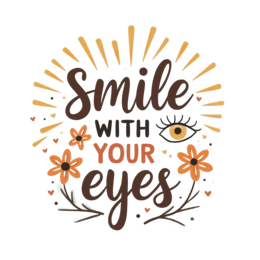 quotes flowerseye shirt SVG PNG design with hand-drawn style, bold lettering, white floral elements
