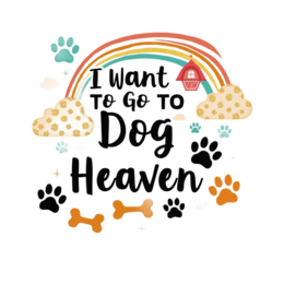 quotes dog heaven SVG PNG design with bold lettering