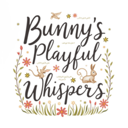 bunny playful SVG PNG design with bold lettering, white floral elements