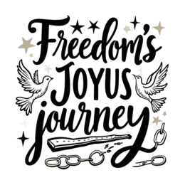 freedom joyousjourney shirt SVG PNG design with bold lettering, an uplifting message