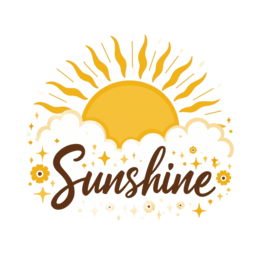sunshine SVG PNG design with bold lettering, an uplifting message