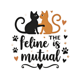 feline mutual cats SVG PNG design with bold lettering