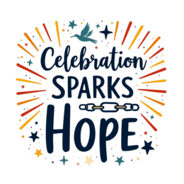 celebration sparks SVG PNG design with hand-drawn style, bold lettering