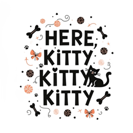 quotes cat butterfly SVG PNG design with bold lettering
