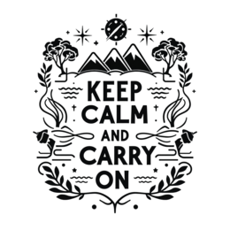 keep calm carry on SVG PNG design with bold lettering