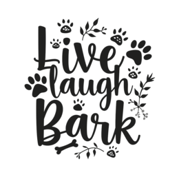 quotes live laugh bark shirt SVG PNG design with hand-drawn style, bold lettering