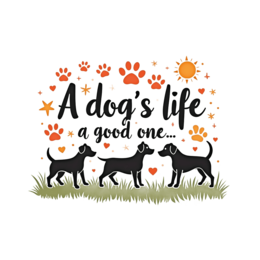 dogs quote life SVG PNG design with bold lettering