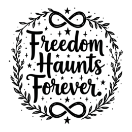 quotes freedom floral SVG PNG design with bold lettering, black and white floral elements