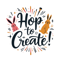 bunnies create spring SVG PNG design with bold lettering
