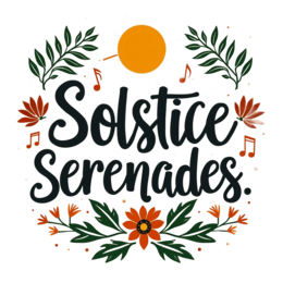 sun flower music SVG PNG design with bold lettering, orange and red floral elements