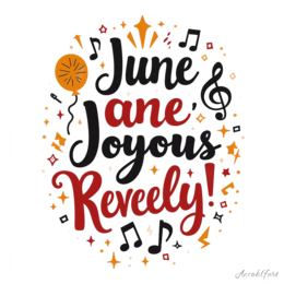 june jubilant SVG PNG design with bold lettering