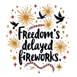 quotes fireworks SVG PNG design with hand-drawn style, bold lettering